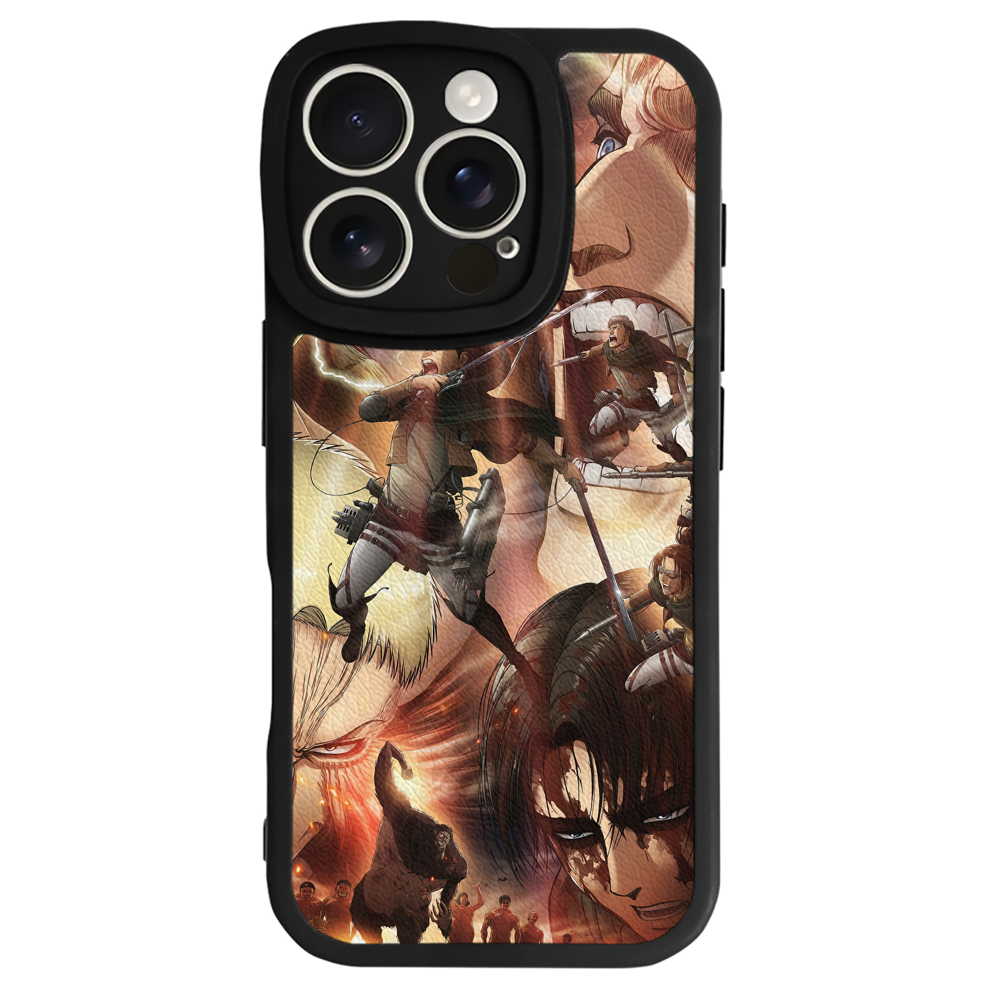 （画像用） 進撃の巨人 Attack on Titan 【iPhone 16シリーズ対応】シリコンスマホケース（レザー調） 材質：シリコン